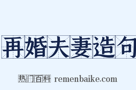 再婚夫妻造句是什么意思的图片